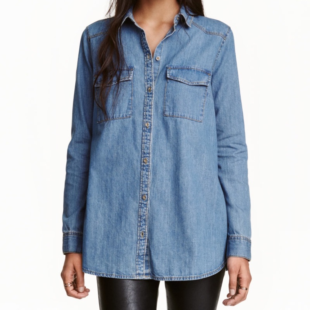 H&M Conscious Long Denim Shirt